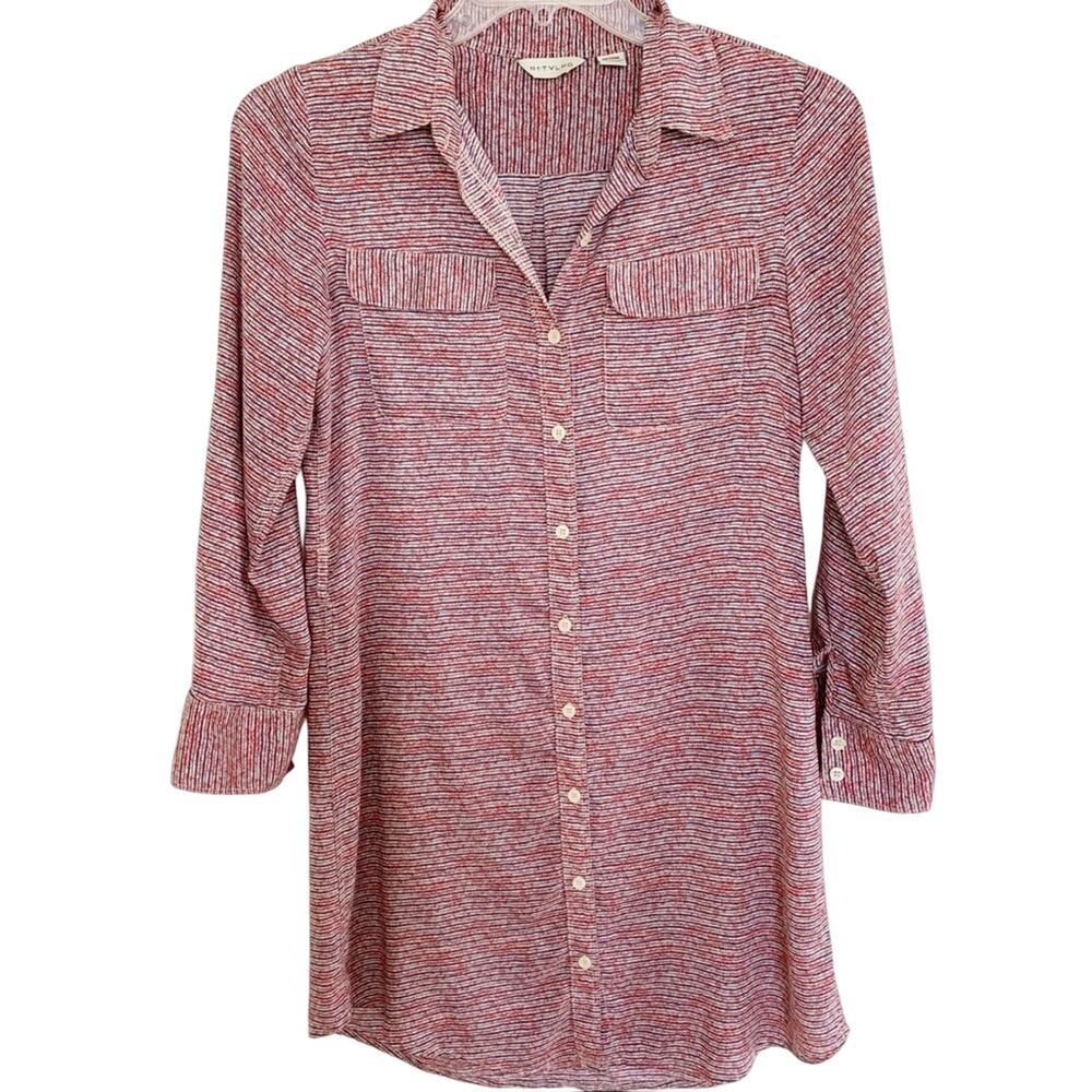 Anthropologie 11-1-Tylho Button Down Tunic Shirtdress Medium - Picture 1 of 7
